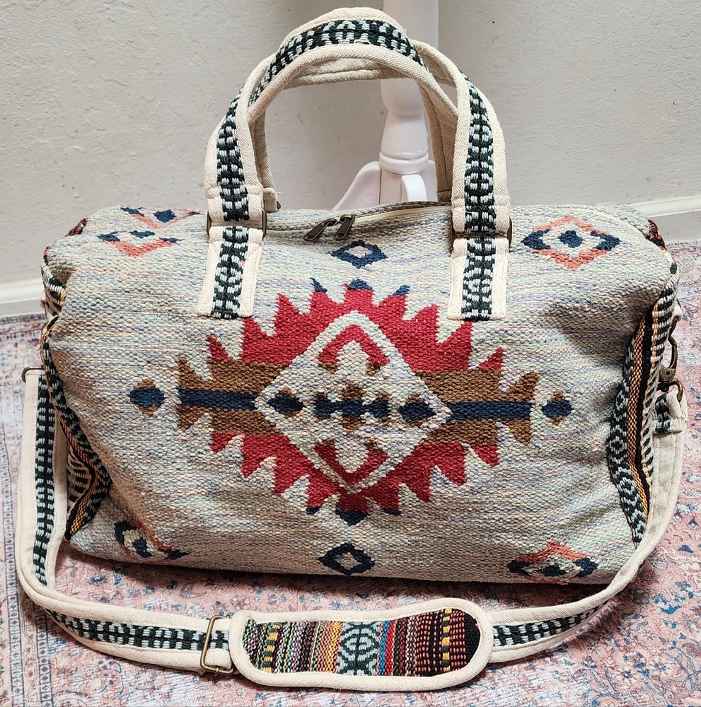 NWOT Panache Accessories & Company Duffle Bag Western Serape Aztec Cowgirl 🐴